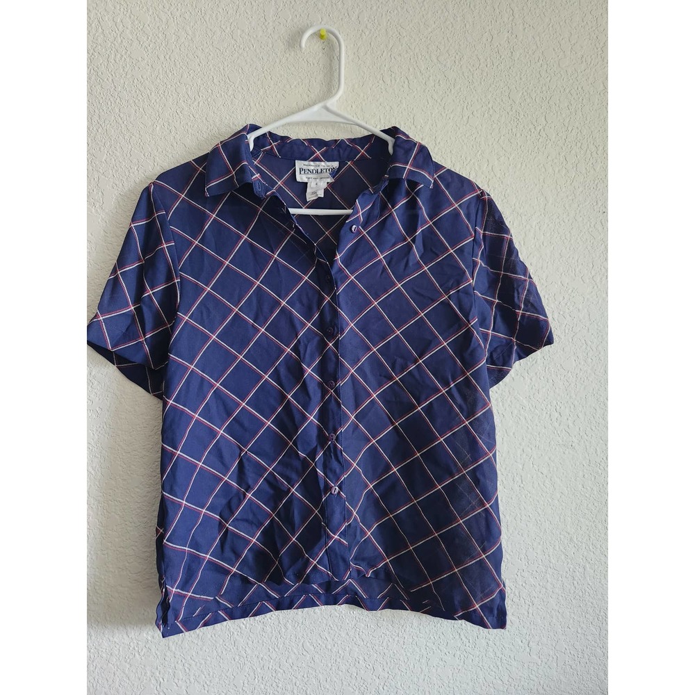 Pendleton Womens Sheer Button Up Blouse 6